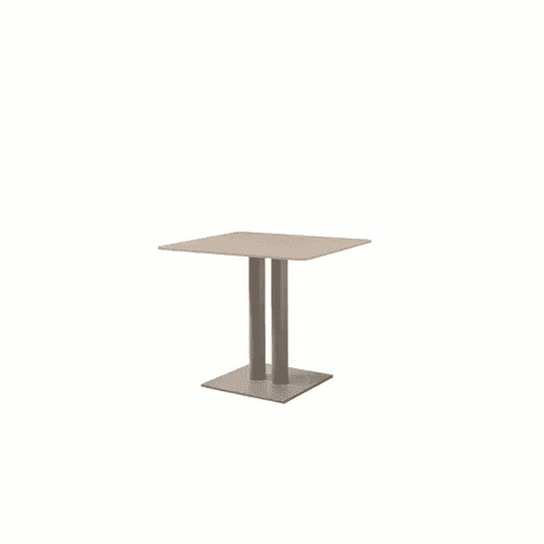 Square Dining Table 80x80 Cm Glass Oskar resmi