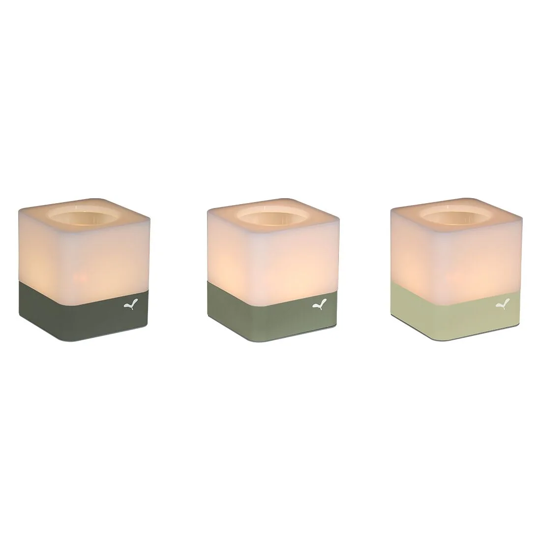 Fermob Cuub Set Of 3 Tealight Holders H.8 Cm