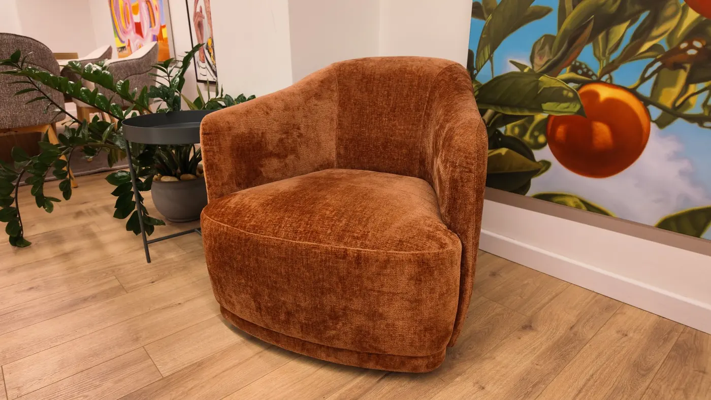 Olta Lenox Tekli Koltuk – Kiremit Kadife