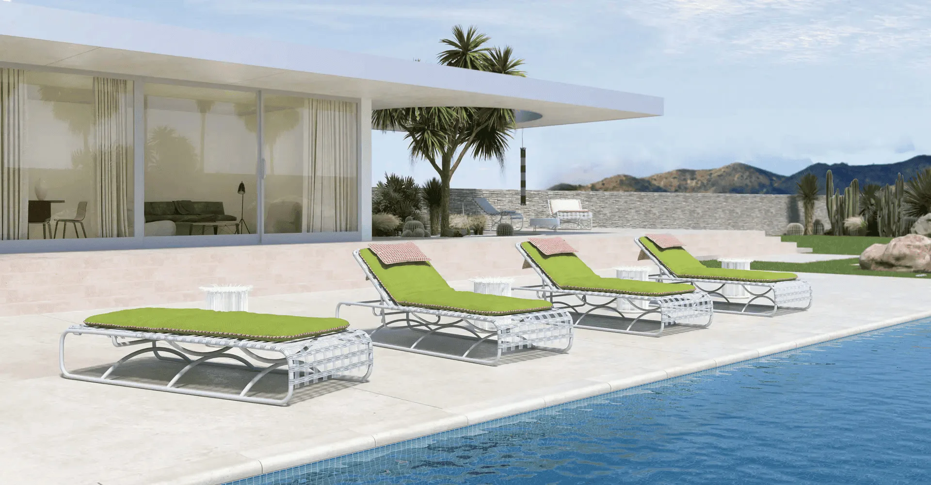 Sifas Palm Springs Chaise Longue Palm Springs