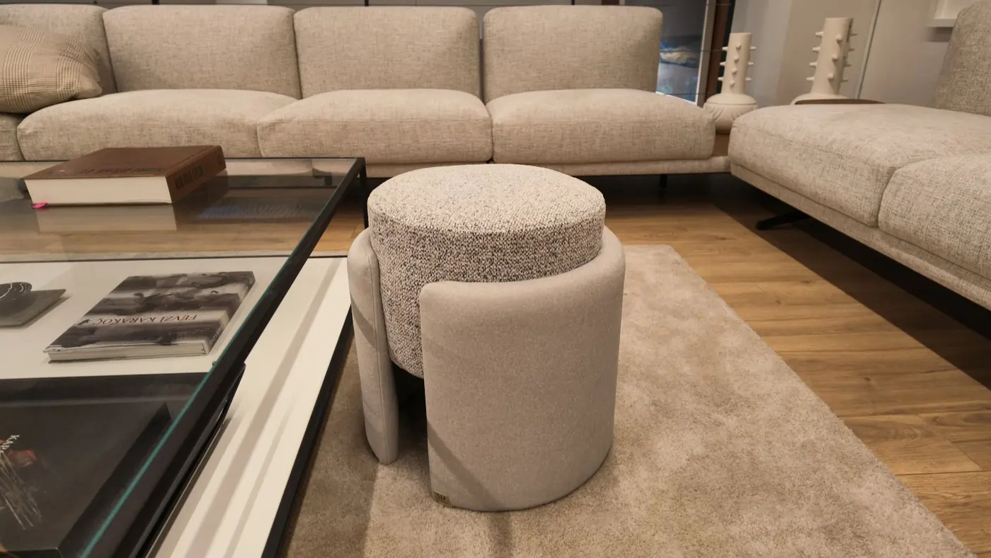 VP Yuvarlak Puf – Gri Grey