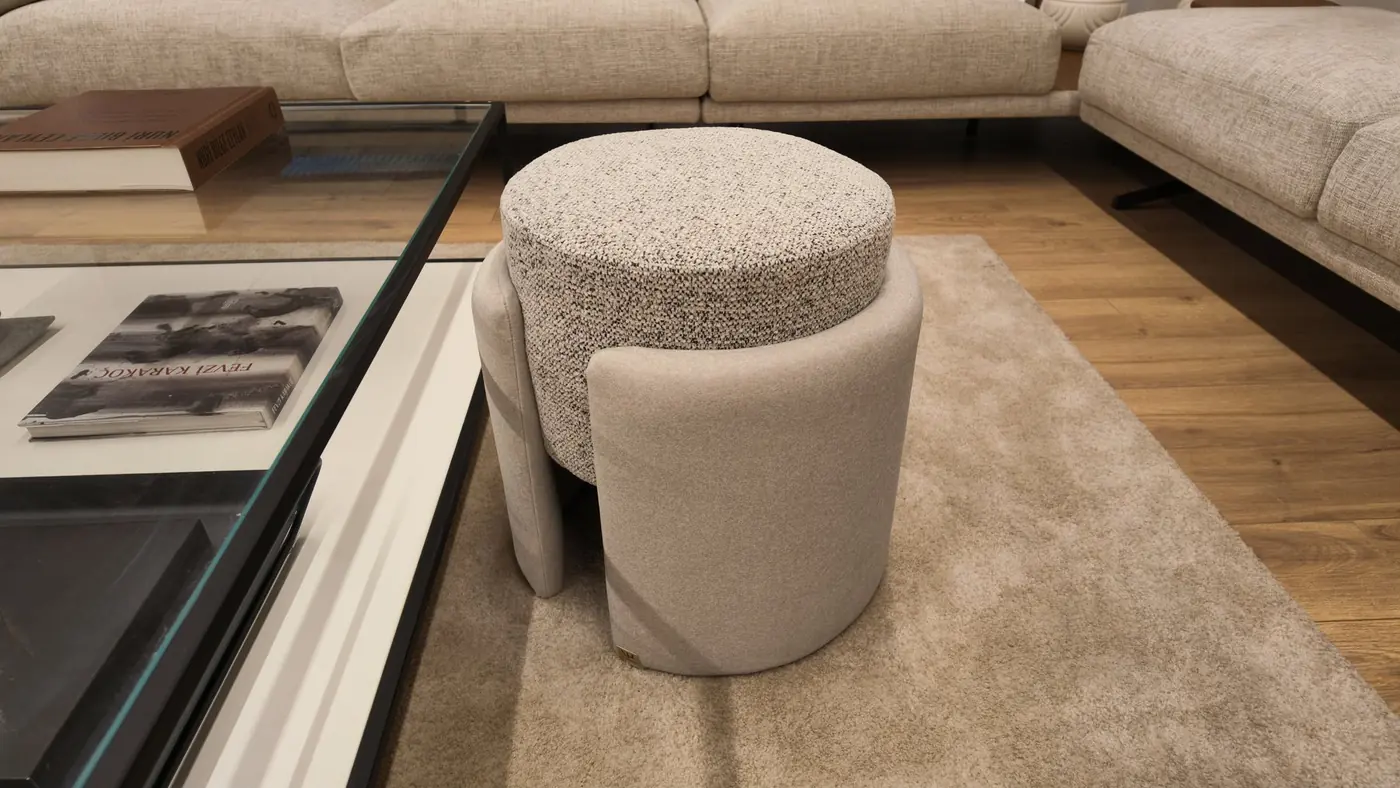 VP Yuvarlak Puf – Gri Grey