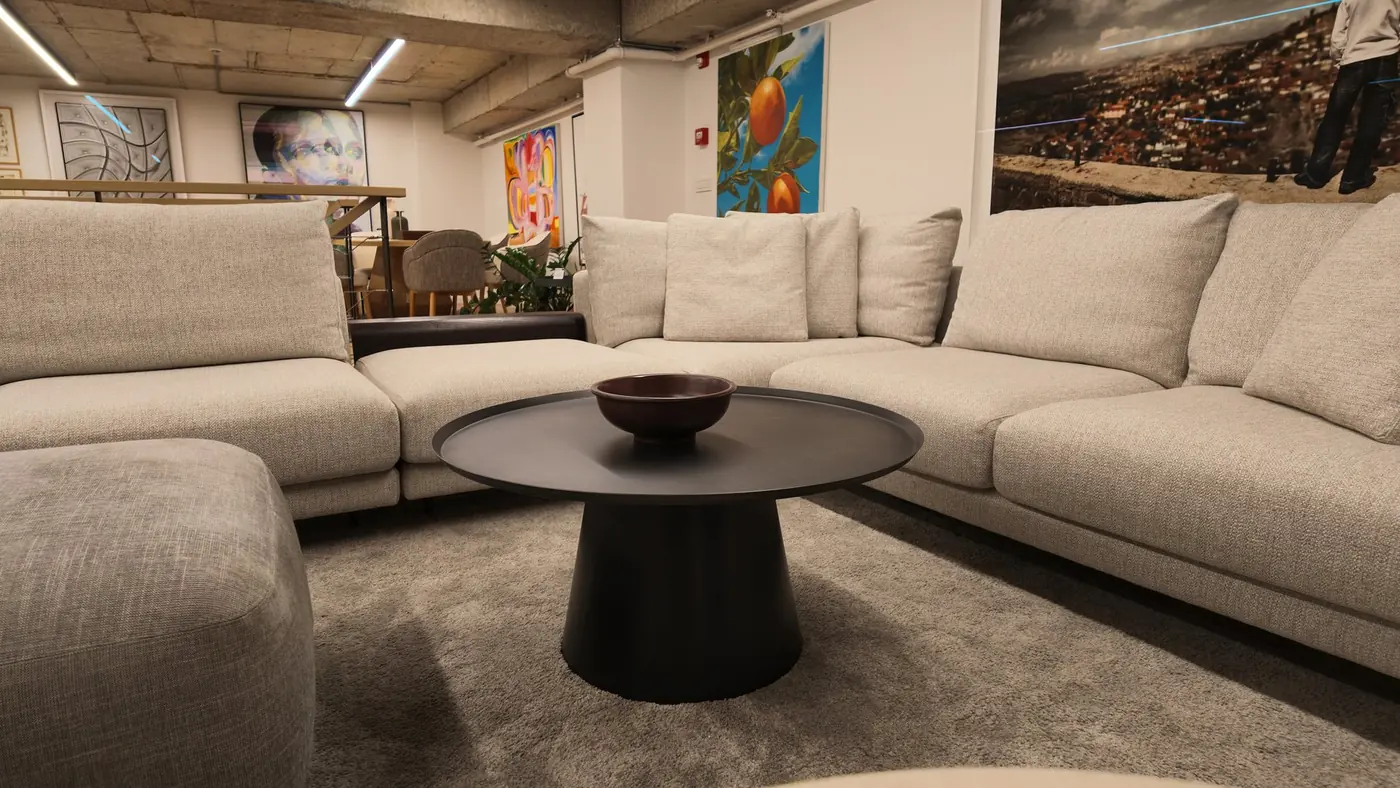 Yoda Yuvarlak Metal Orta Sehpa – Antrasit Anthracite