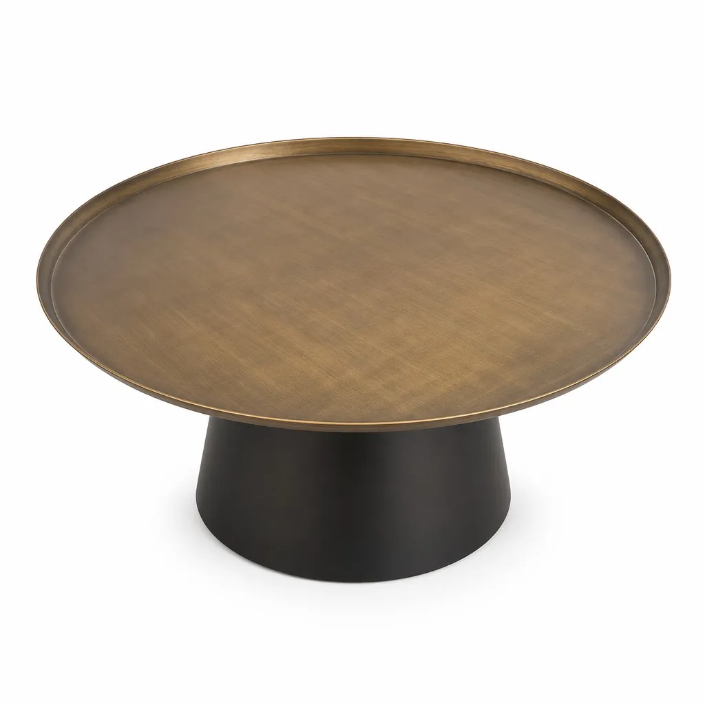 Yoda Yuvarlak Orta Sehpa – Bronz